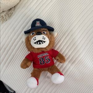 Arizona Wildcats Plush Toy with Red and White Outfit